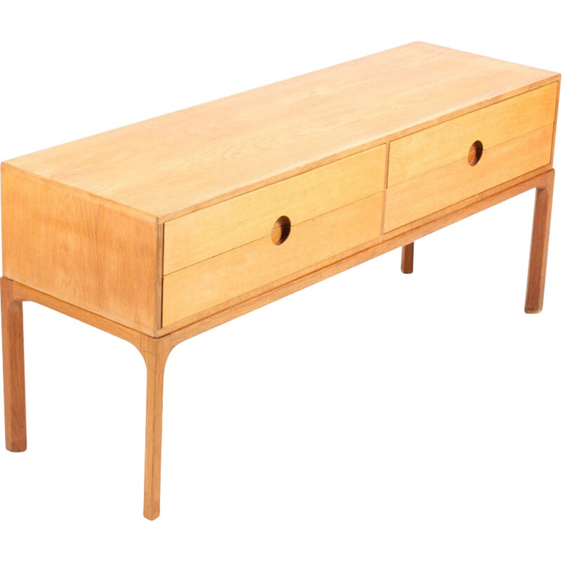 Odder Mobler little Scandinavian chest of drawers in oak wood, Aksel KJERSGAARD - 1950s