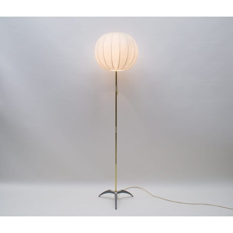 Lampadaire vintage tripode en cocon 1950