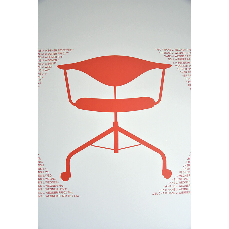 Impressão Dibond PK40, cadeira giratória "PP502" de Hans Wegner