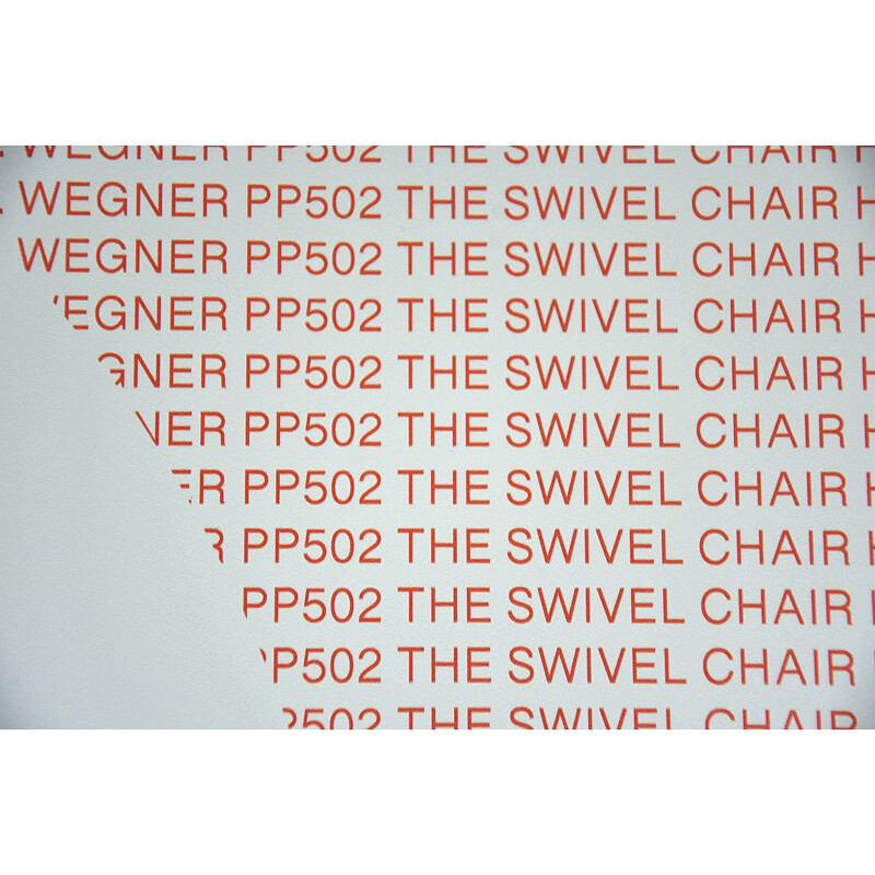 Impressão Dibond PK40, cadeira giratória "PP502" de Hans Wegner