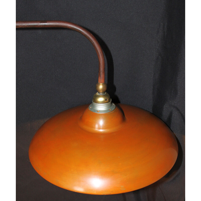 Vintage industrial copper suspension lamp