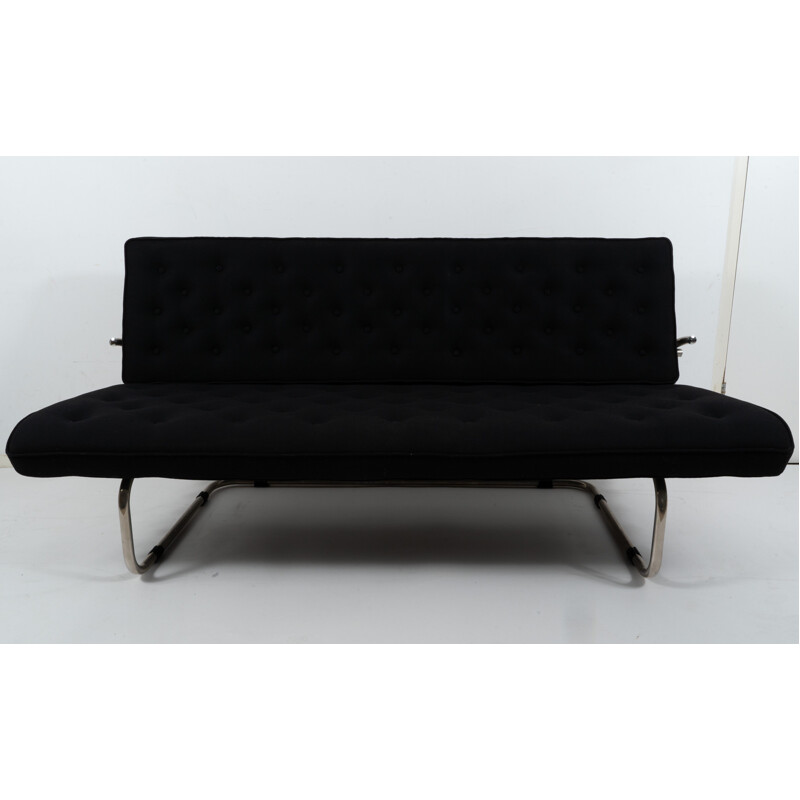 Canapé vintage noir modèle F40 de Marcel Breuer 1931