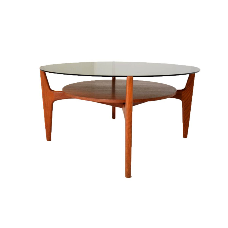 Vintage coffee table Circular by Wilhelm Renz 1970