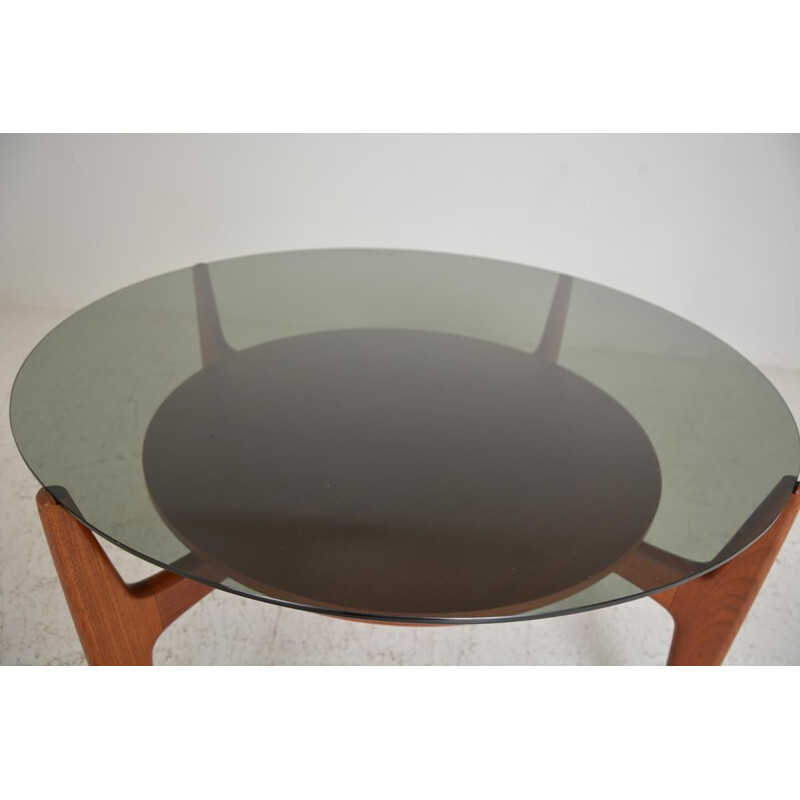 Vintage coffee table Circular by Wilhelm Renz 1970