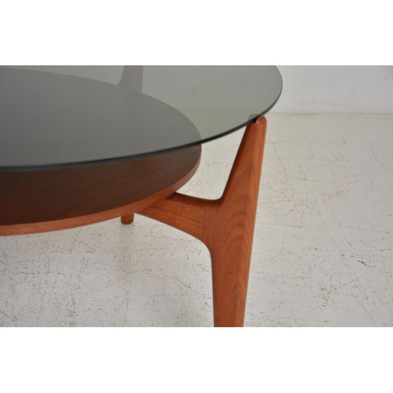 Vintage coffee table Circular by Wilhelm Renz 1970