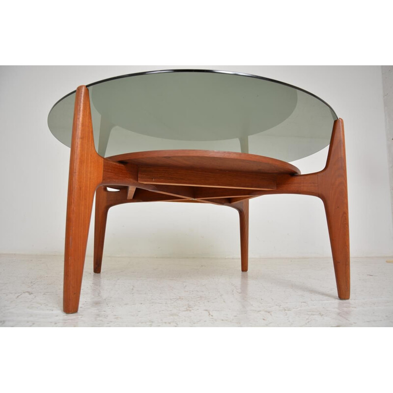 Vintage coffee table Circular by Wilhelm Renz 1970