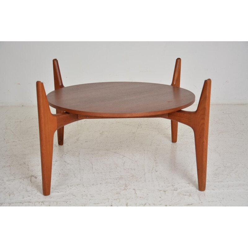 Table basse vintage circulaire de Wilhelm Renz  1970