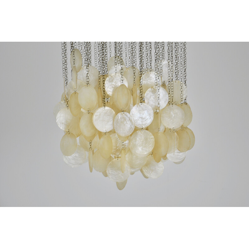 Vintage Mother-of-Pearl Chandeliers Italian 1960s