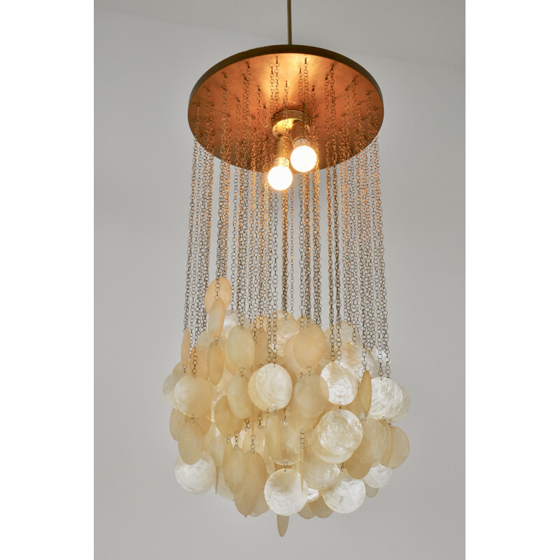 Vintage Mother-of-Pearl Chandeliers Italian 1960s