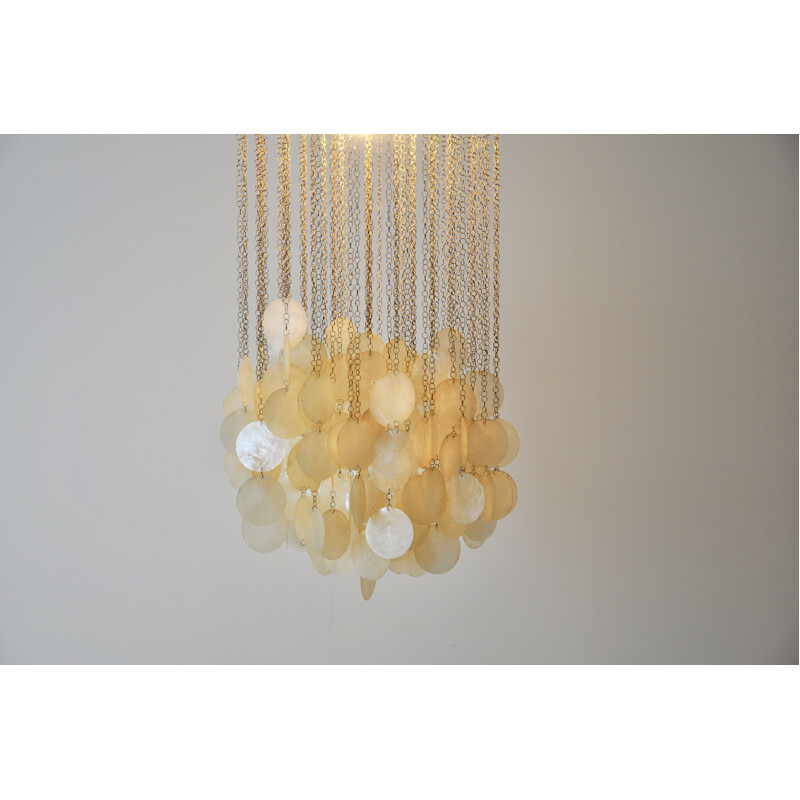 Vintage Mother-of-Pearl Chandeliers Italian 1960s