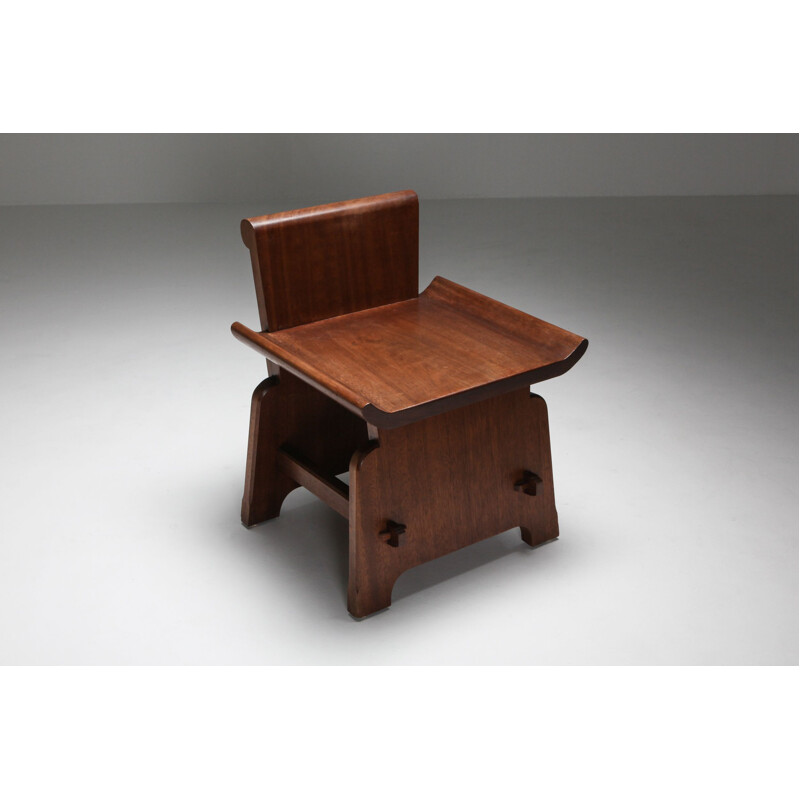 Vintage Mahogany Chair 'Atelier Français' 1950s