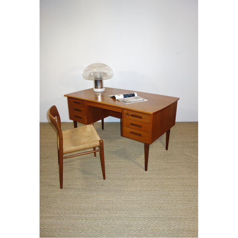 Vintage teak boomerang desk Scandinavian 1960s