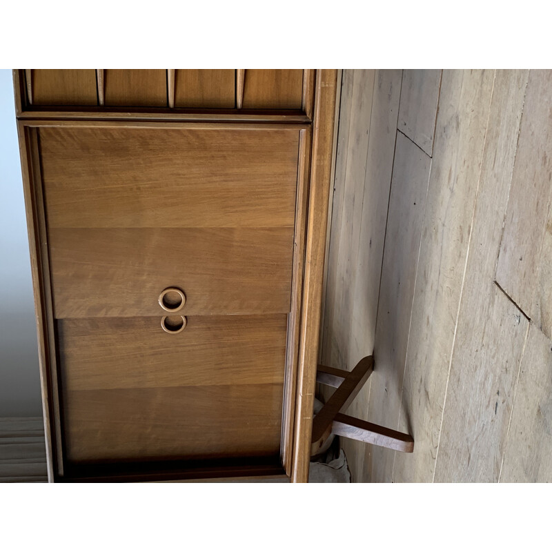 Long vintage Walnut Sideboard By Rudolf Glatzel For Fristho Franeker 1955