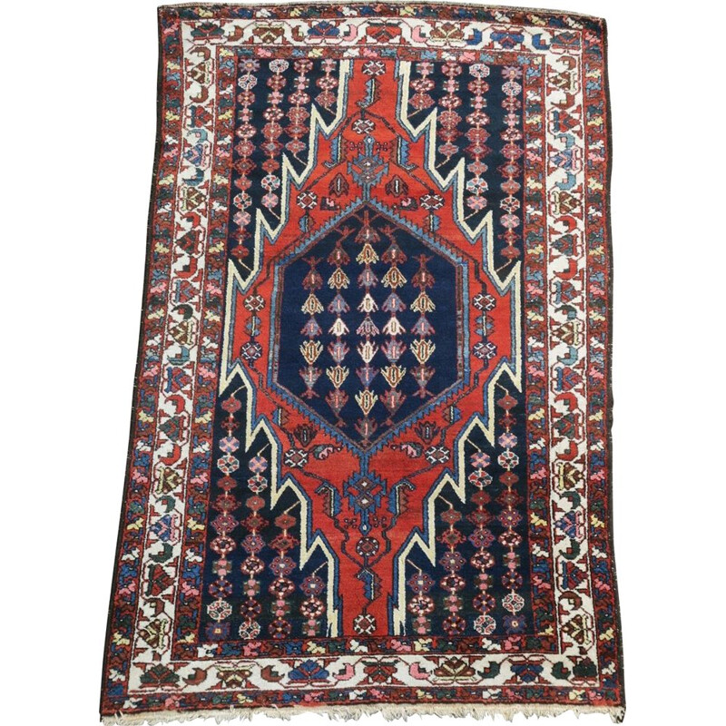Hoofd Productie moe Vintage handgeknoopt Perzisch tapijt