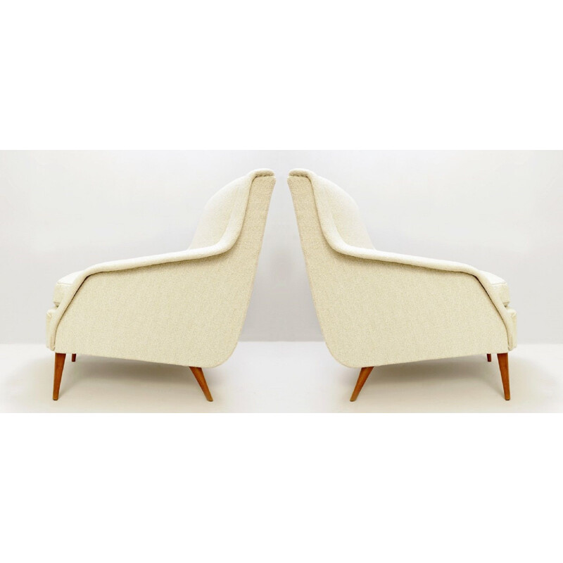 Paar Vintage Sessel 802 von Carlo De Carli für Cassina, 1950