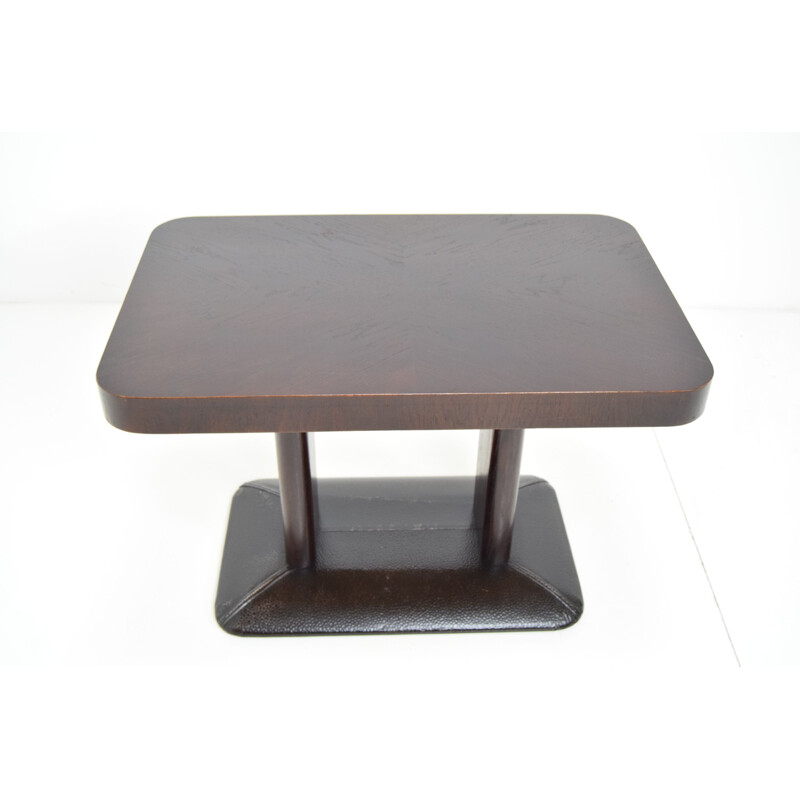 Vintage wood and metal coffee table by Jindrich Halabala, Czechoslovakia 1930