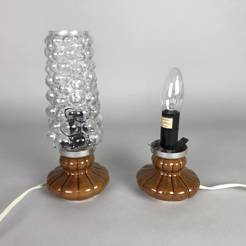 Pair of vintage TableBedside Lamps in Helena Tynell Style, 1970s