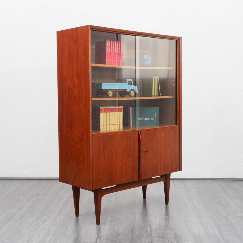 Vintage display cabinet in teak, Scandinavian 1960s