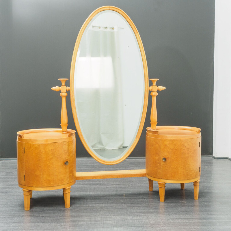 Vintage dressing table, maplewood 1950s