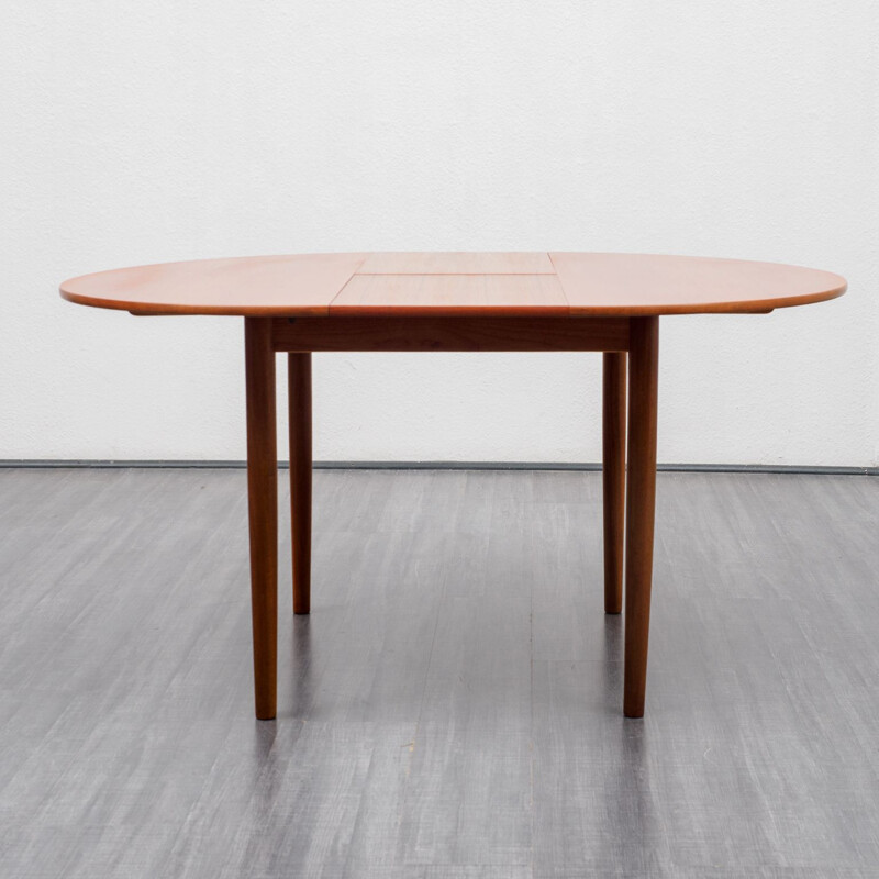 Vintage teak dining table extendable Scandinavian 1960s