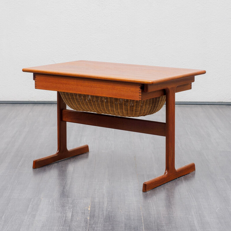 Vintage teak side table  sewing table by Kai Kristiansen Danish 1960s