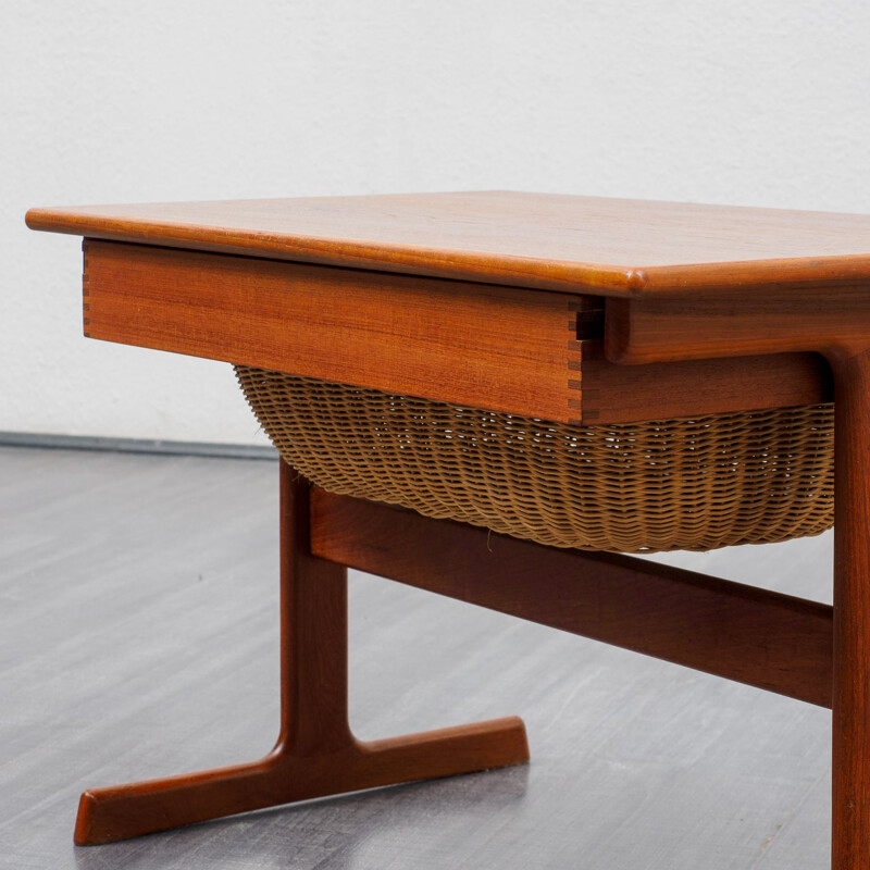 Vintage teak side table  sewing table by Kai Kristiansen Danish 1960s