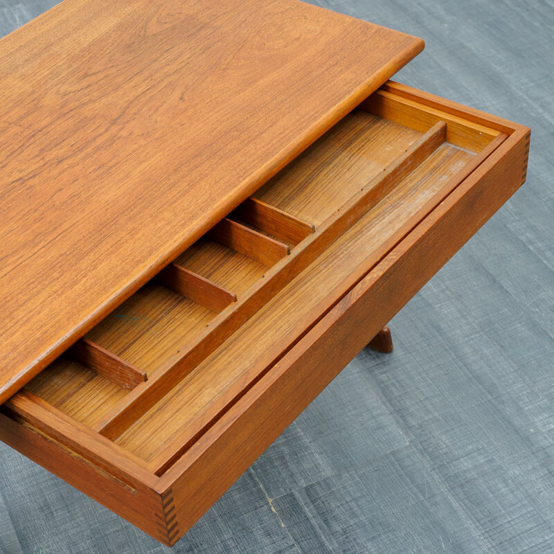 Vintage teak side table  sewing table by Kai Kristiansen Danish 1960s