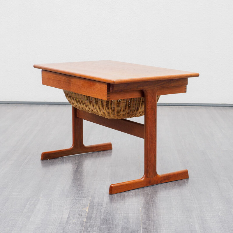 Vintage teak side table  sewing table by Kai Kristiansen Danish 1960s