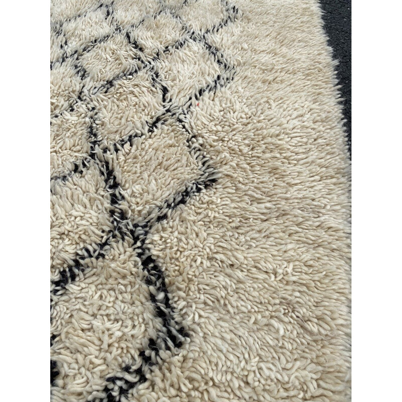 Beni Ouarain vintage handgeweven wollen tapijt