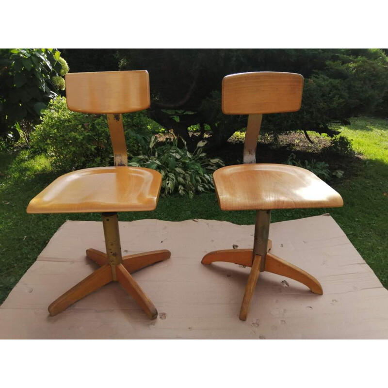 Pair of Ama Elastik Vintage Loft office chairs