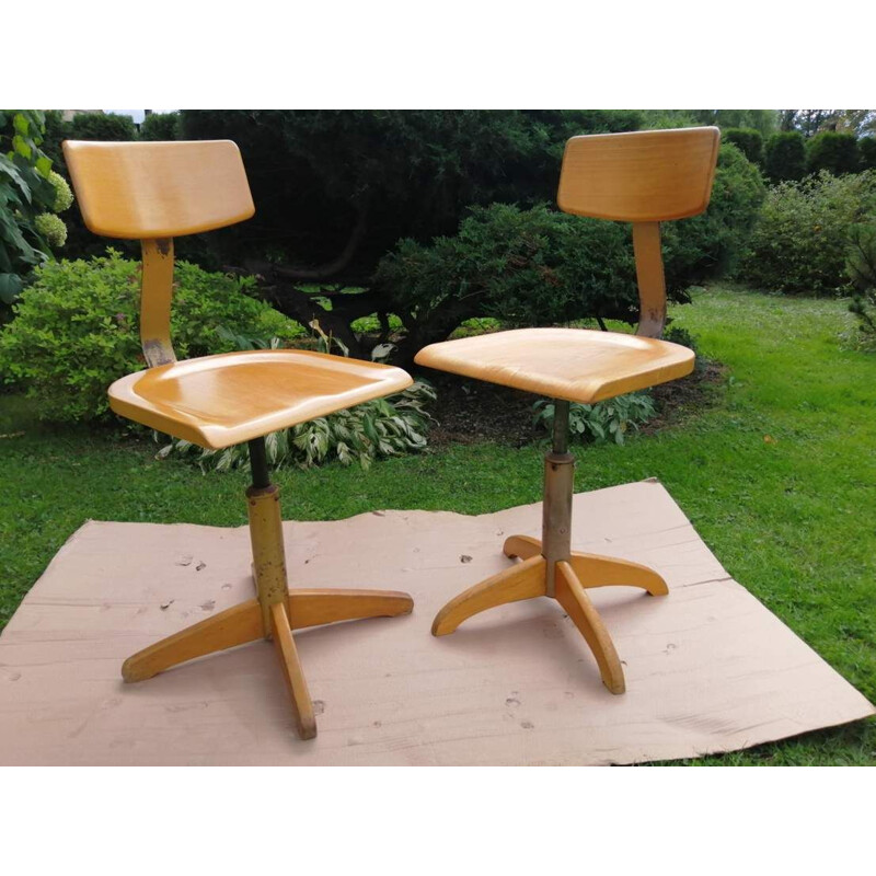 Pair of Ama Elastik Vintage Loft office chairs