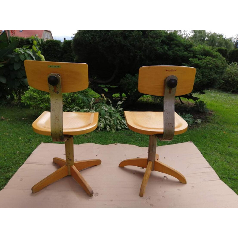 Pair of Ama Elastik Vintage Loft office chairs