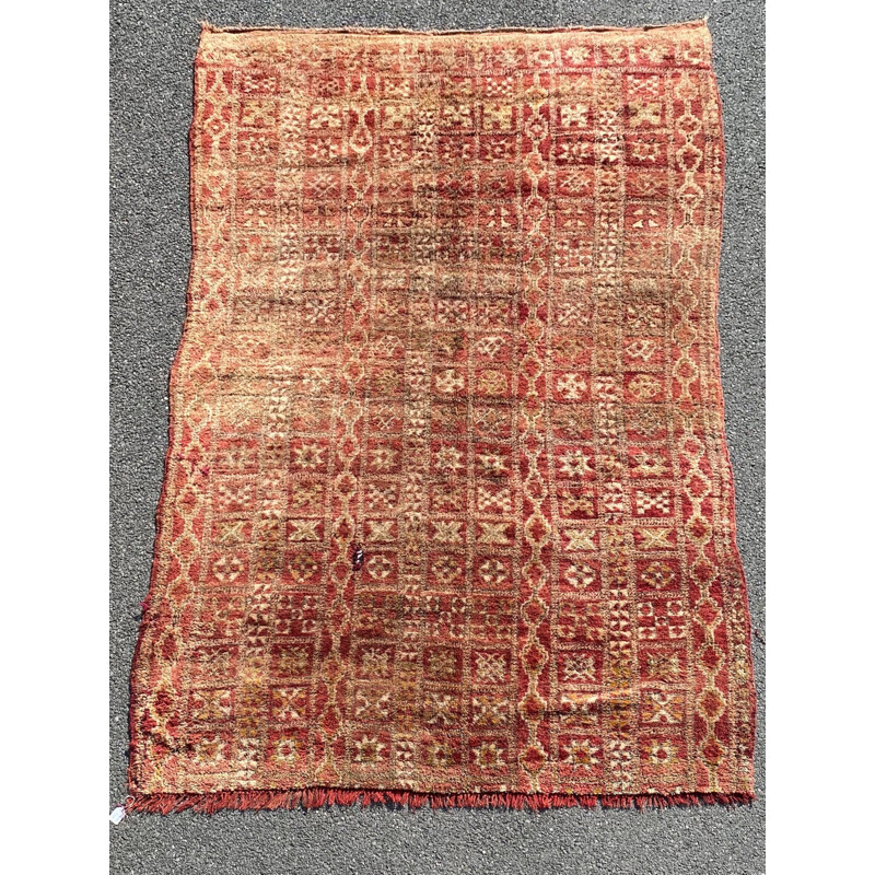 Tapis vintage berbère boujaad en laine tissé