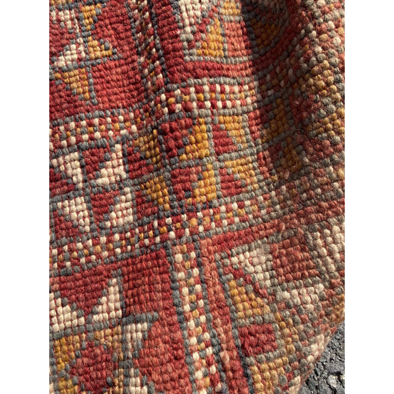 Vintage Berber boujaad geweven wollen tapijt