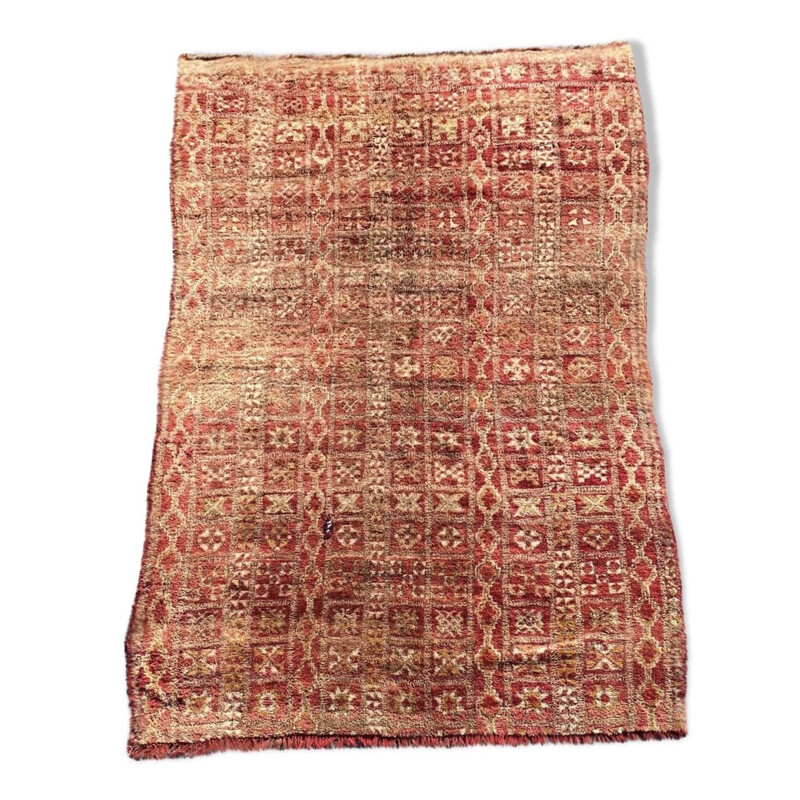 Vintage Berber carpet boujaad woven wool