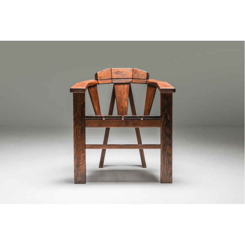 Vintage Walnut Craftsman Chair 1960s