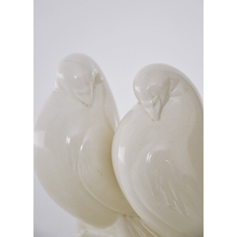 Sculpture de pigeon vintage en céramique, Jacques ADNET - 1930