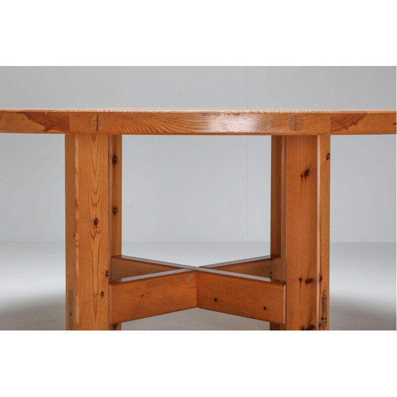 Vintage Dining Table Roland Wilhelmsson Solid Pine for Karl Anderson & Söner, Sweden 1960s