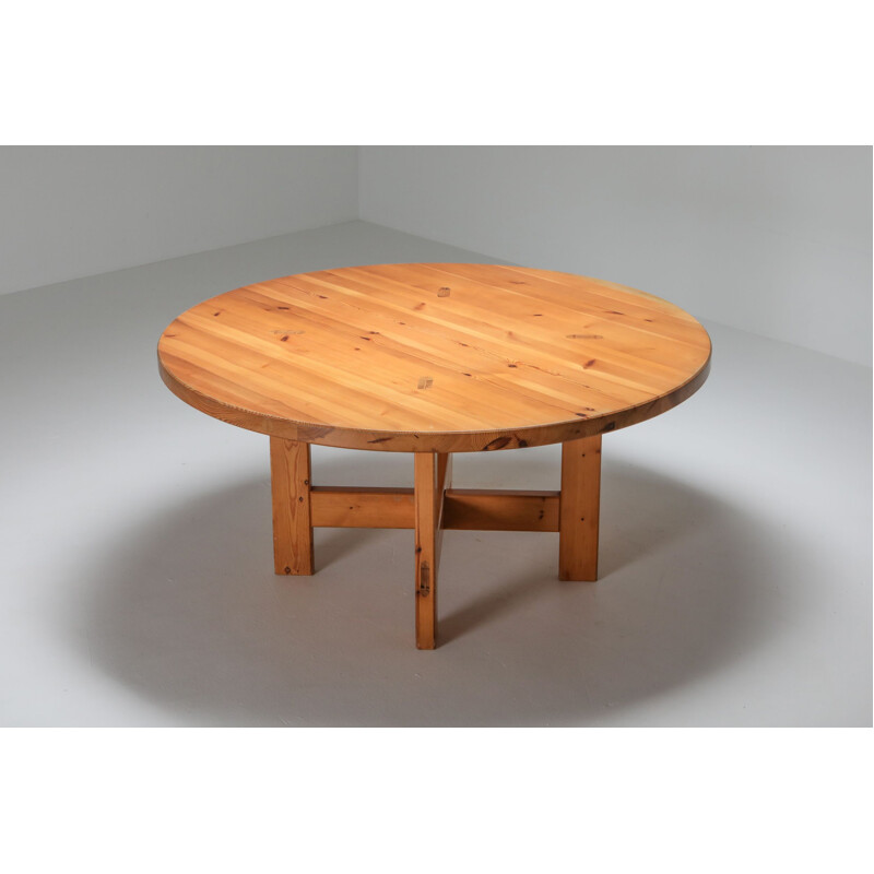 Table à manger vintage Roland Wilhelmsson en pin massif pour Karl Anderson & Söner Suède 1960