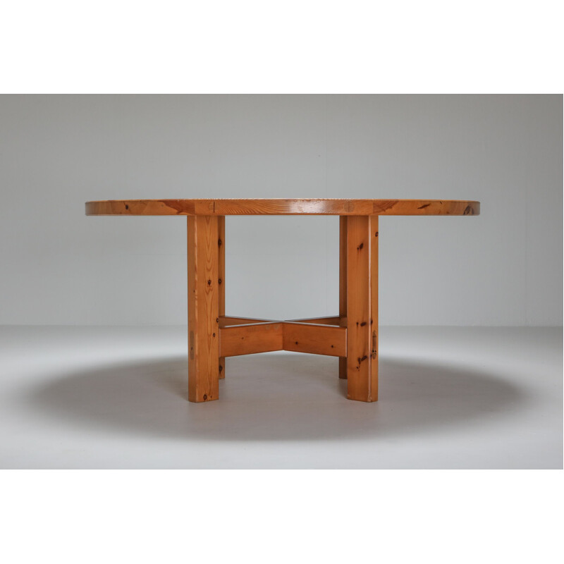 Vintage Dining Table Roland Wilhelmsson Solid Pine for Karl Anderson & Söner, Sweden 1960s
