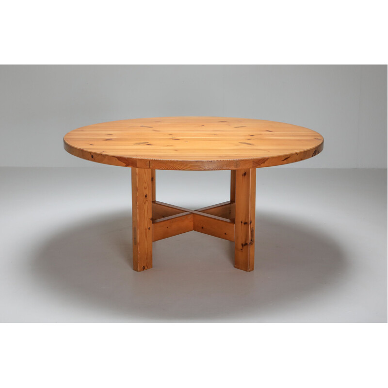 Table à manger vintage Roland Wilhelmsson en pin massif pour Karl Anderson & Söner Suède 1960