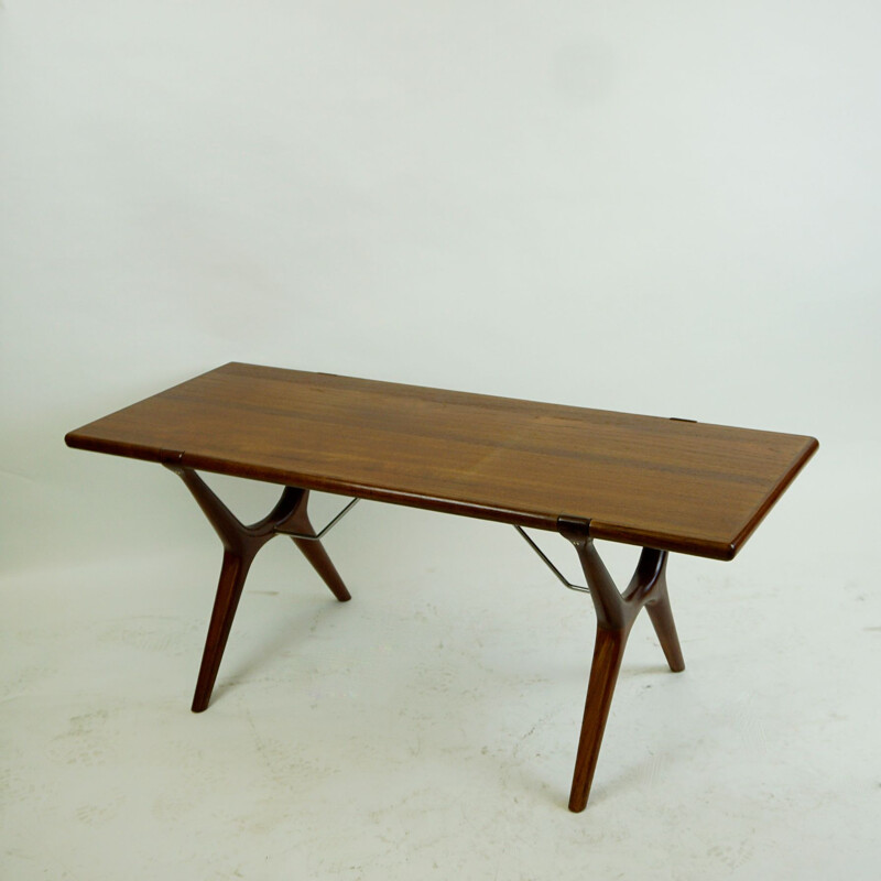 Table basse vintage en teck par Karl Erik Ekselius pour J.O.C. Vetlanda, 1960