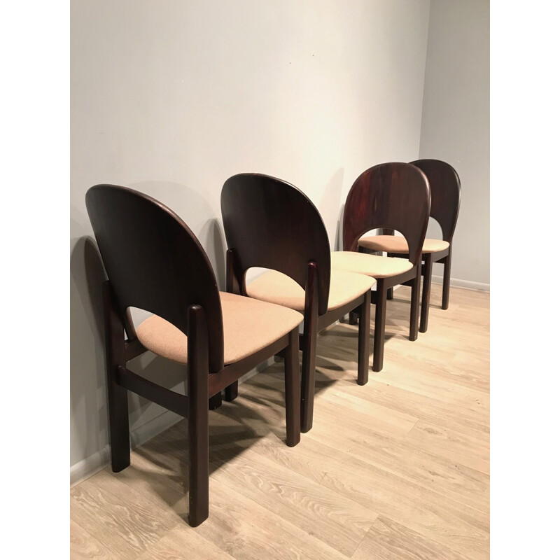 Set of 4 vintage chairs Glostrup Møbelfabrik, Denmark 1970