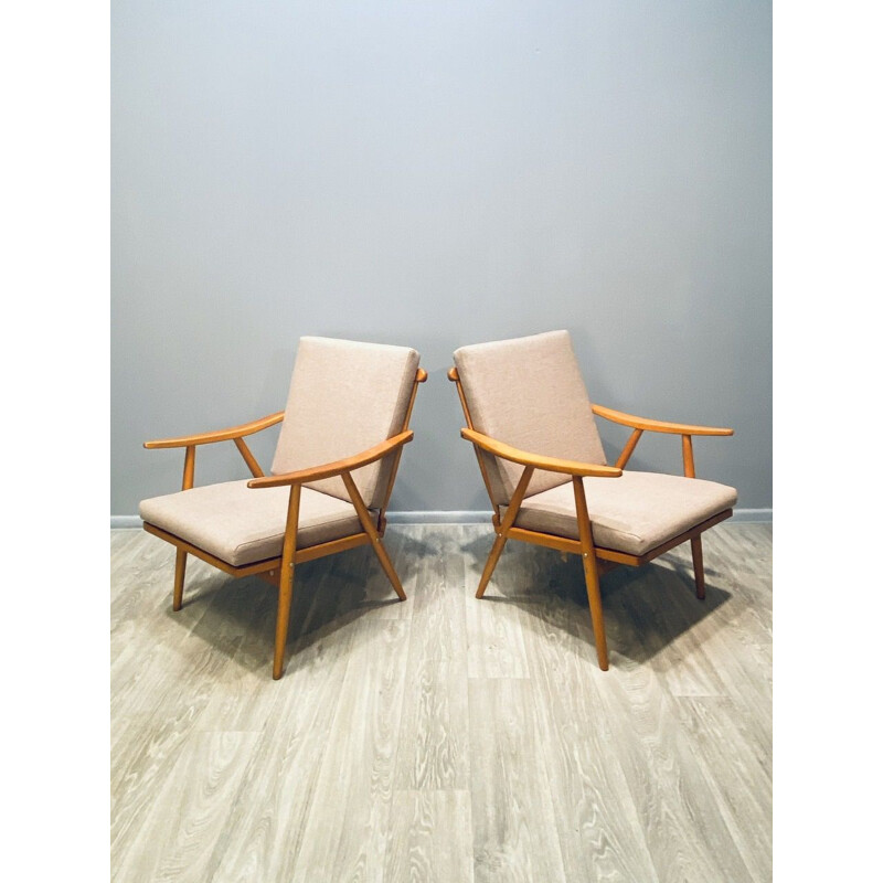 Pair of vintage Thonet armchairs, 1960