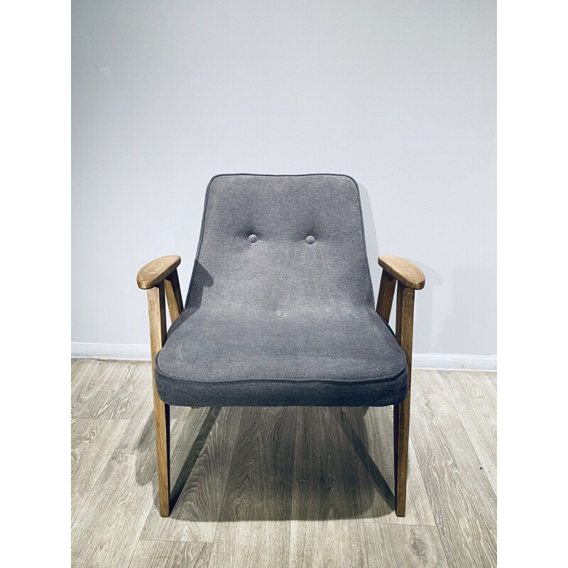Vintage light armchair, model 366, J. Chierowski, 1960