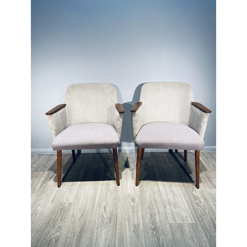Lot de 4 fauteuils vintage, Oskar Schäfner, Allemagne