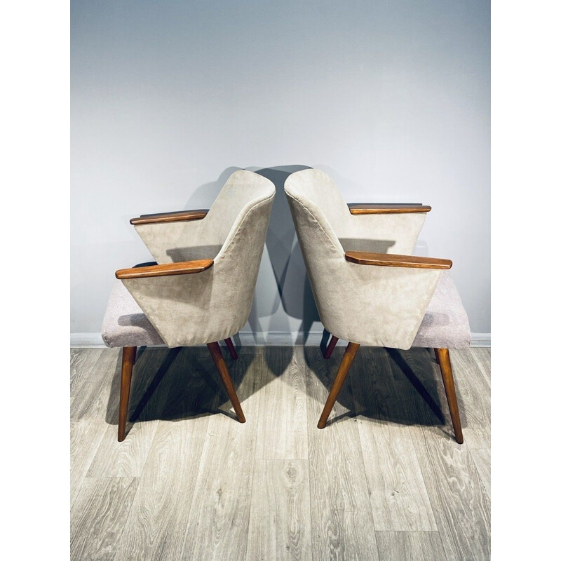 Set of 4 vintage armchairs, Oskar Schäfner, Germany