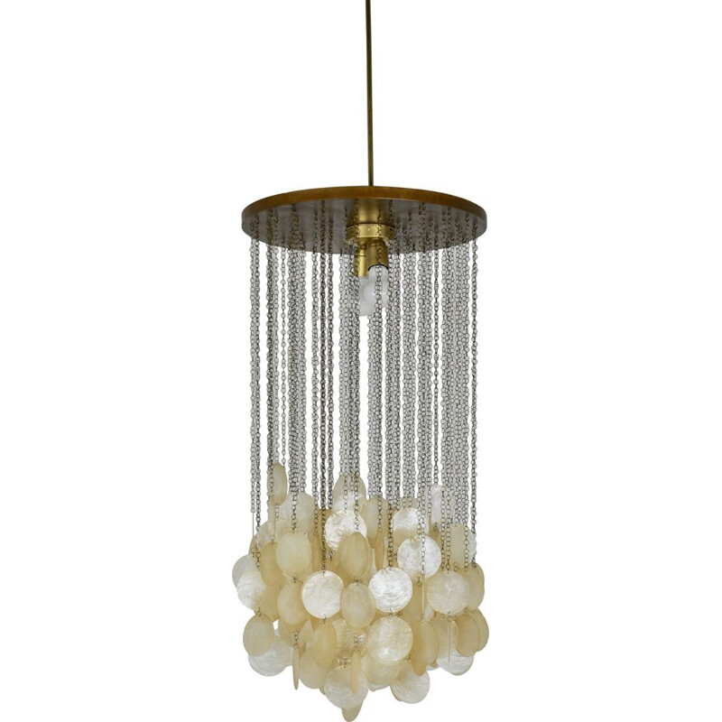 Vintage Mother-of-Pearl Chandeliers Italian 1960s