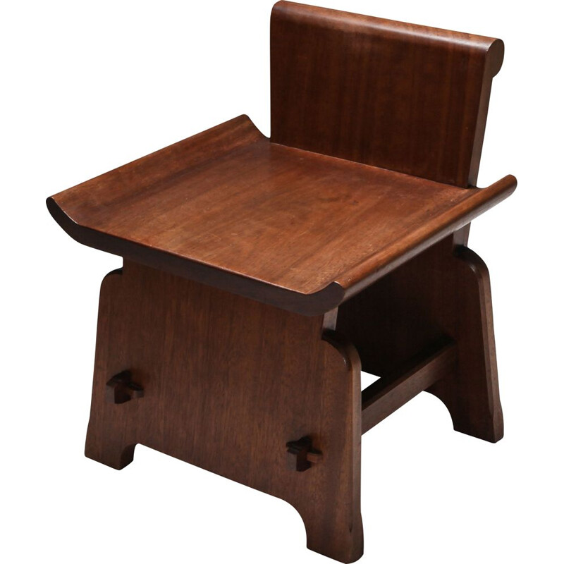 Vintage Mahogany Chair 'Atelier Français' 1950s
