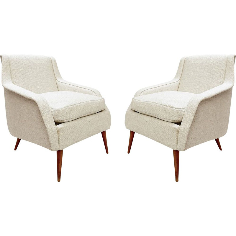 Pair of vintage 802 Armchairs by Carlo De Carli for Cassina, 1950